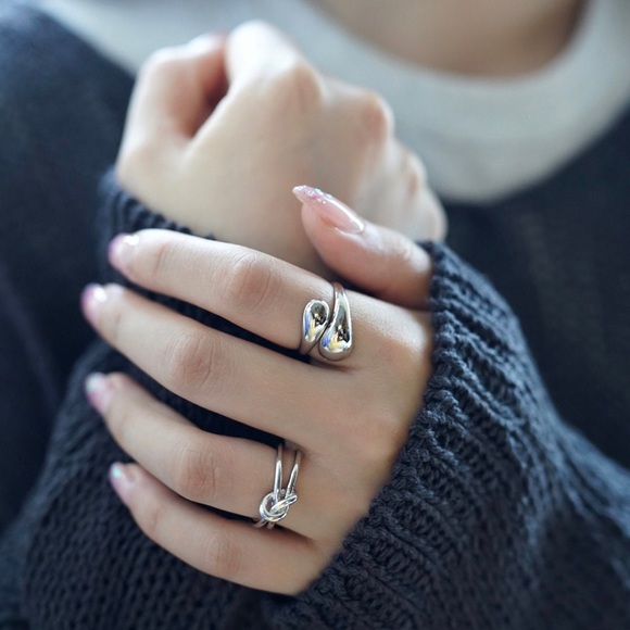 n e w | silver water drops ring - Picture 3 of 4